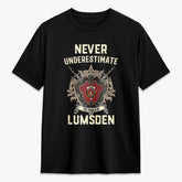 Lumsden Modern Tartan Crest 2D T-shirt - Never Underestimate Style